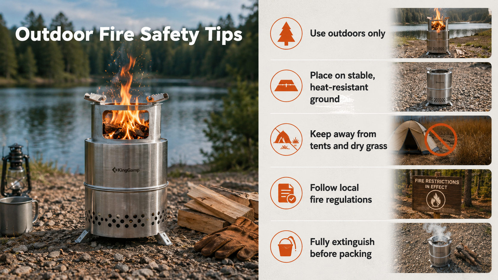KingCamp FIREWOOD Portable Wood Stove