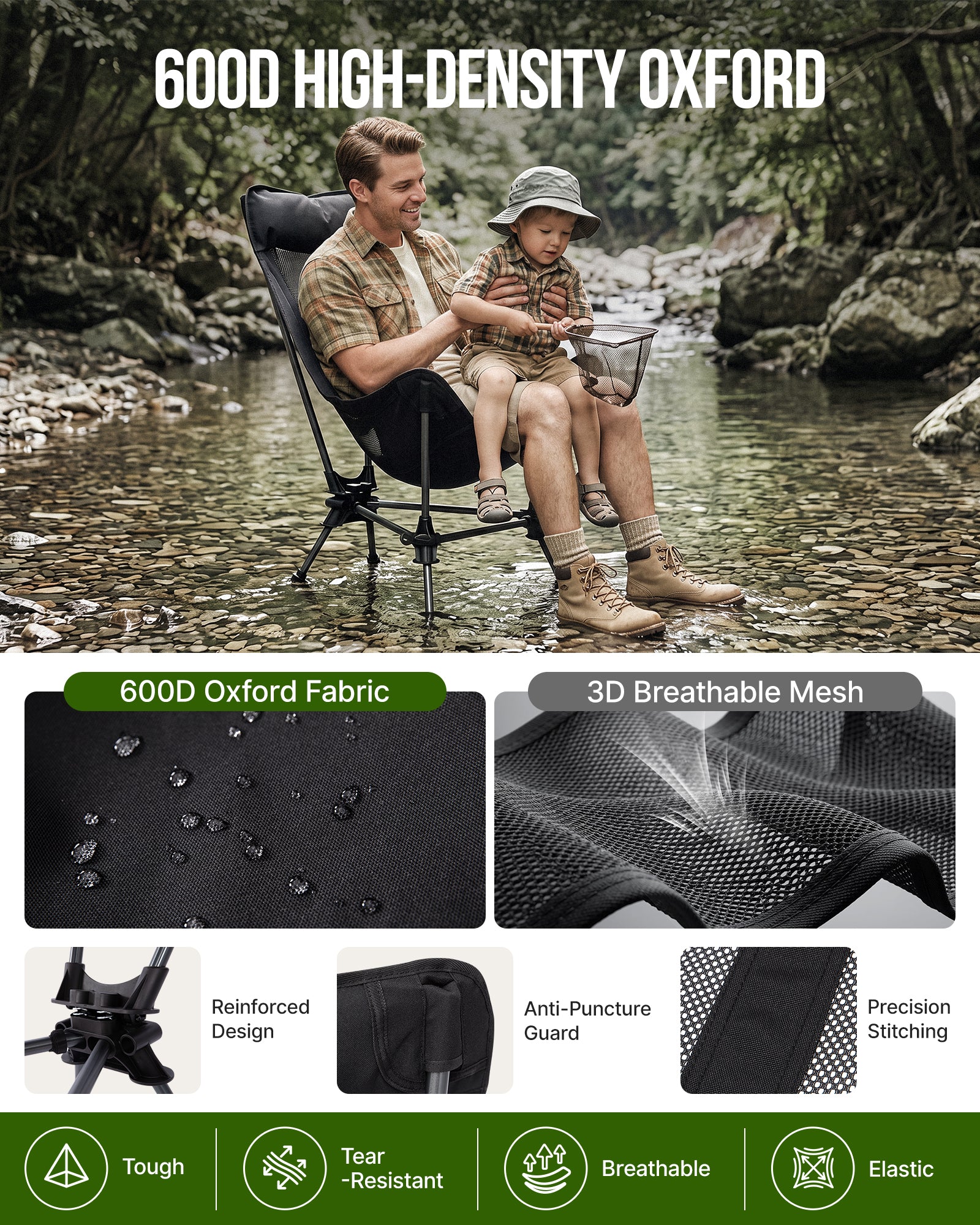 KingCamp Lightweight High Back Camping Chair