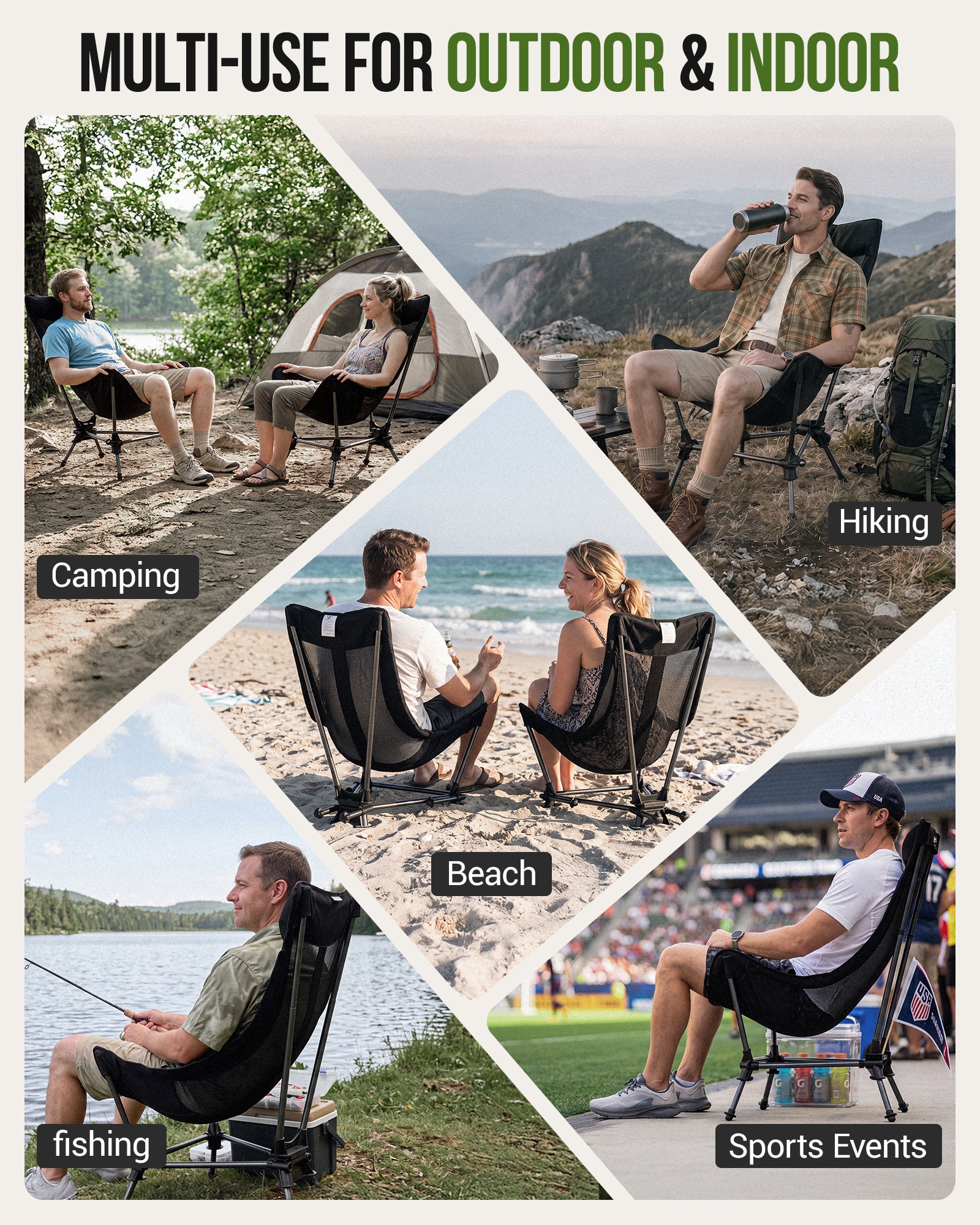 KingCamp Lightweight High Back Camping Chair
