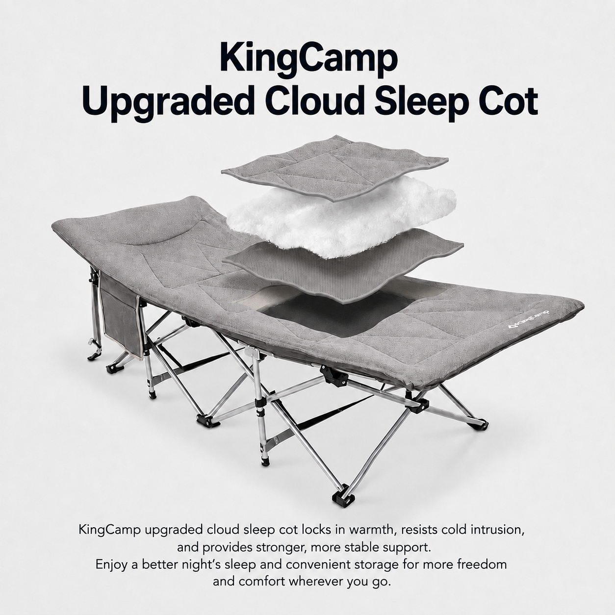 KingCamp OAK C10 PLUS Padded Camping Bed