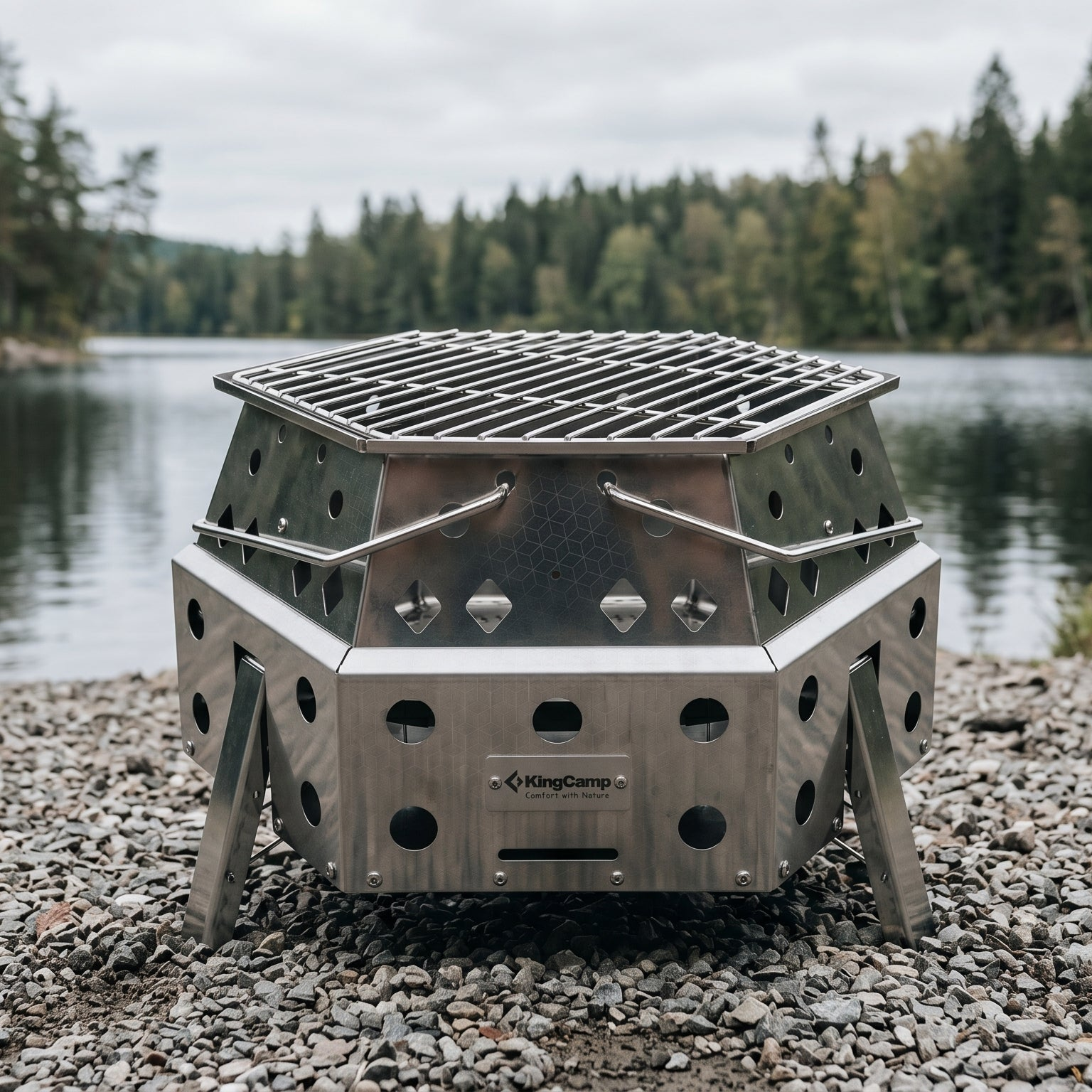 KingCamp Hexagonal Telescopic Wood-Burning Stove
