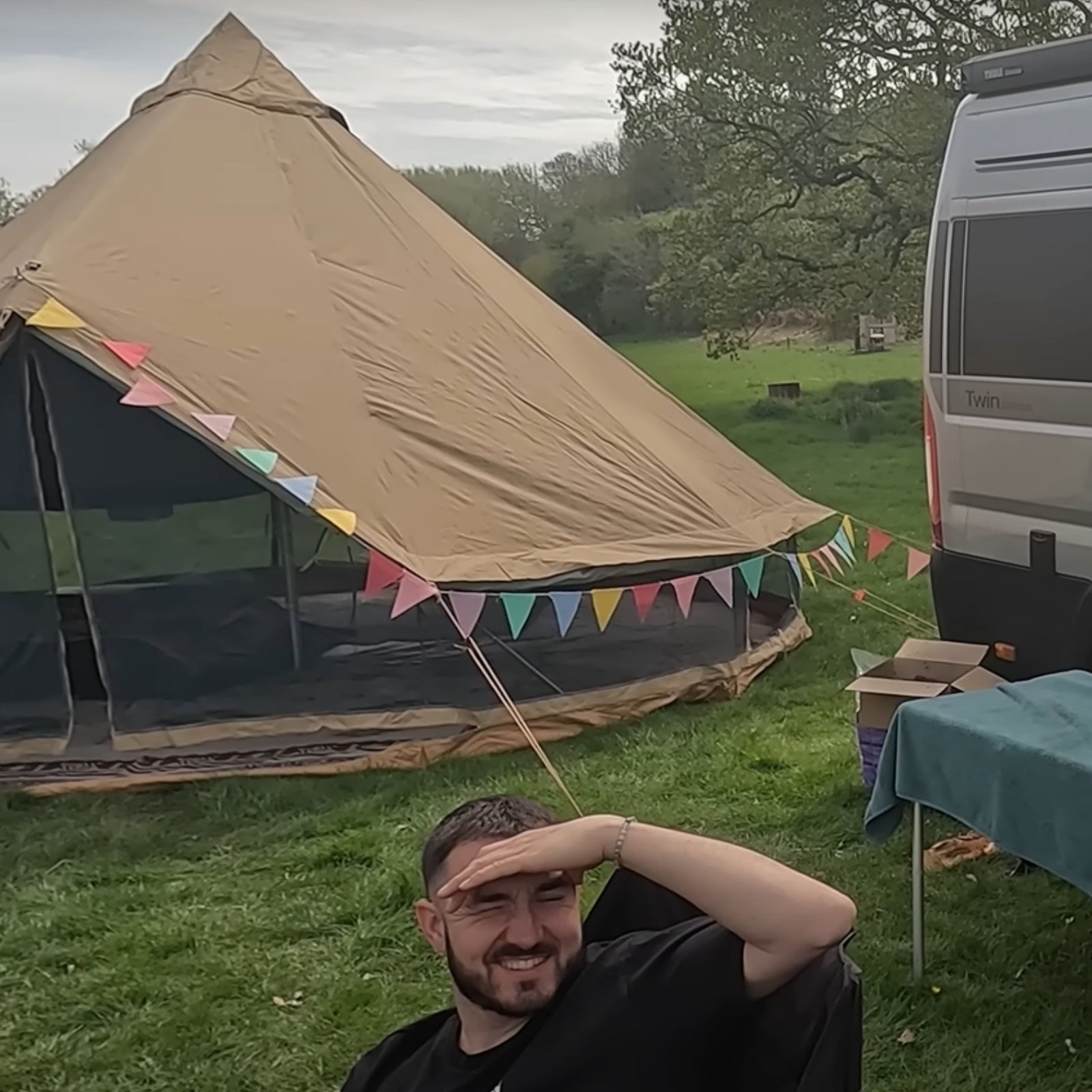 KingCamp 4-Season Khan Canvas Bell Tent-13ft/16.4ft