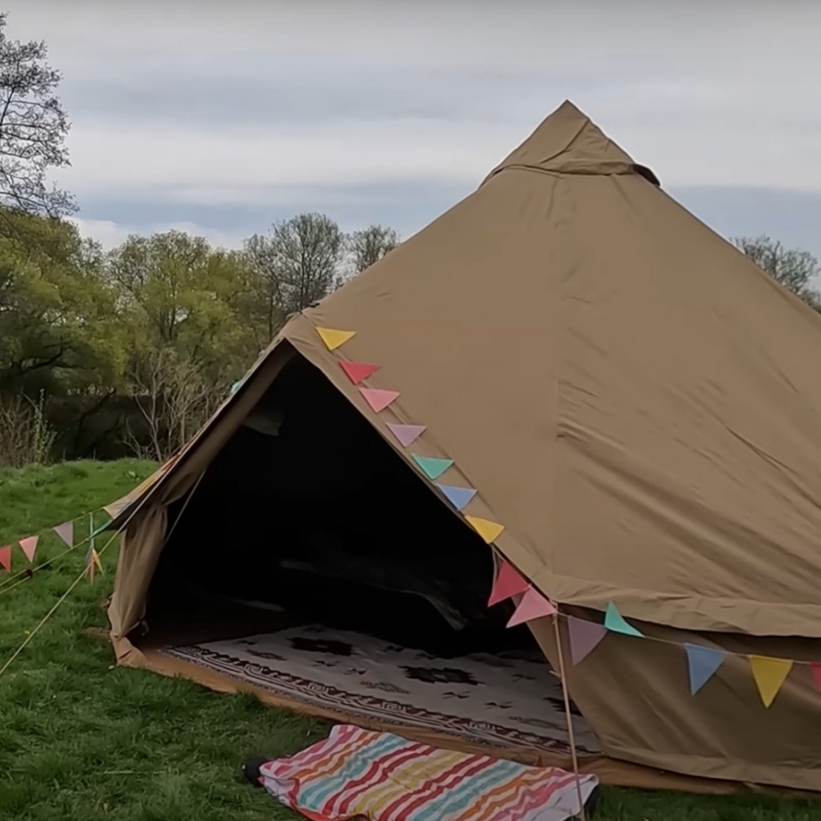 KingCamp 4-Season Khan Canvas Bell Tent-13ft/16.4ft