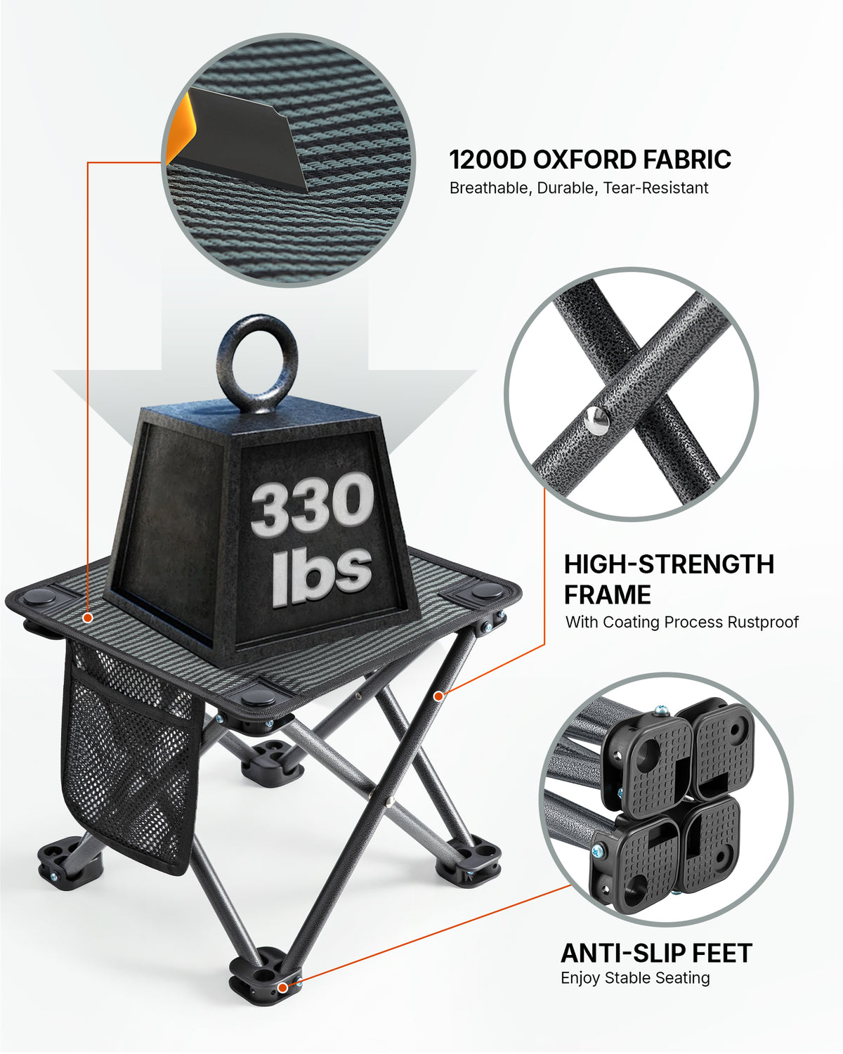 KingCamp Mini Folding Camping Stool