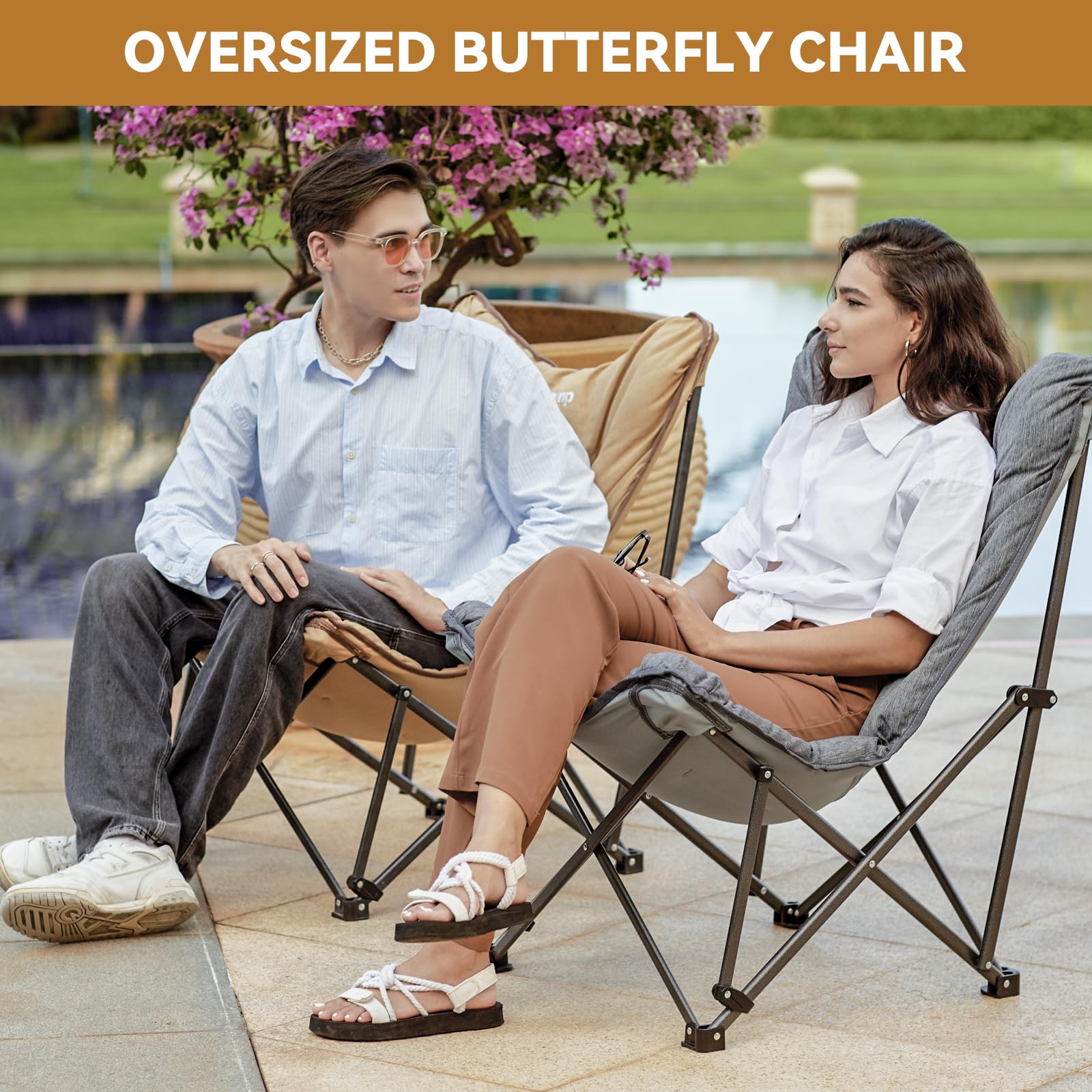KingCamp LEMON C10 Oversized Padded Butterfly Chair