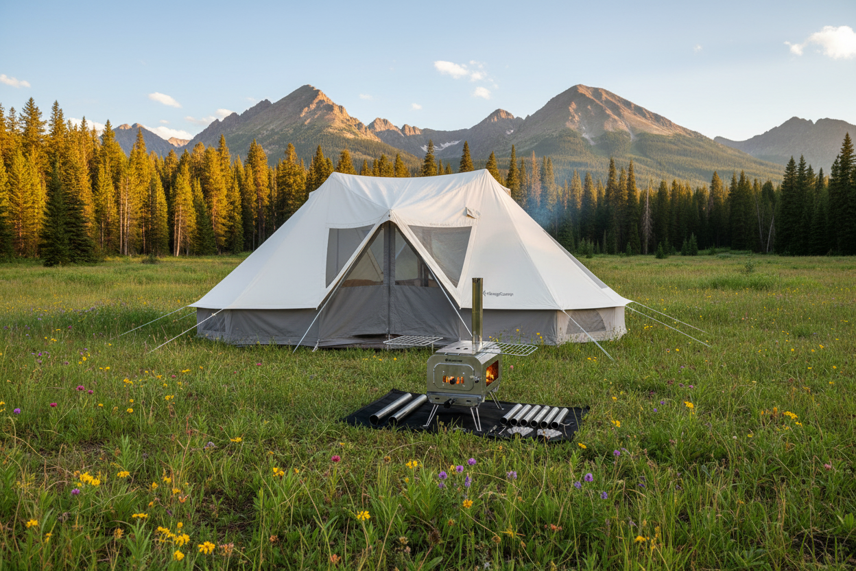 KingCamp KHAN PALACE Tent & Stove Bundle