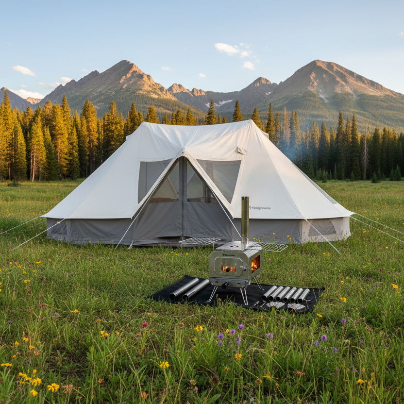 KingCamp KHAN PALACE Tent & Stove Bundle