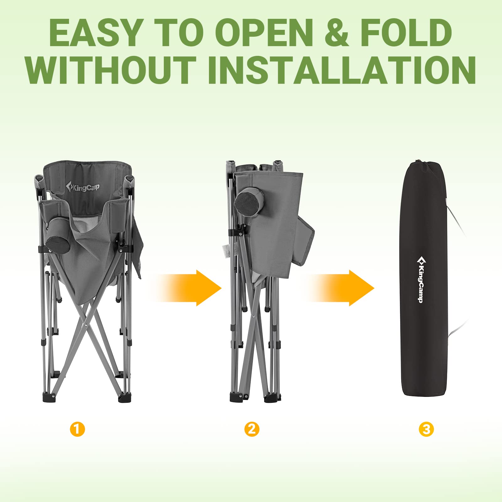 KingCamp Camping Hard Armchair Set of 2