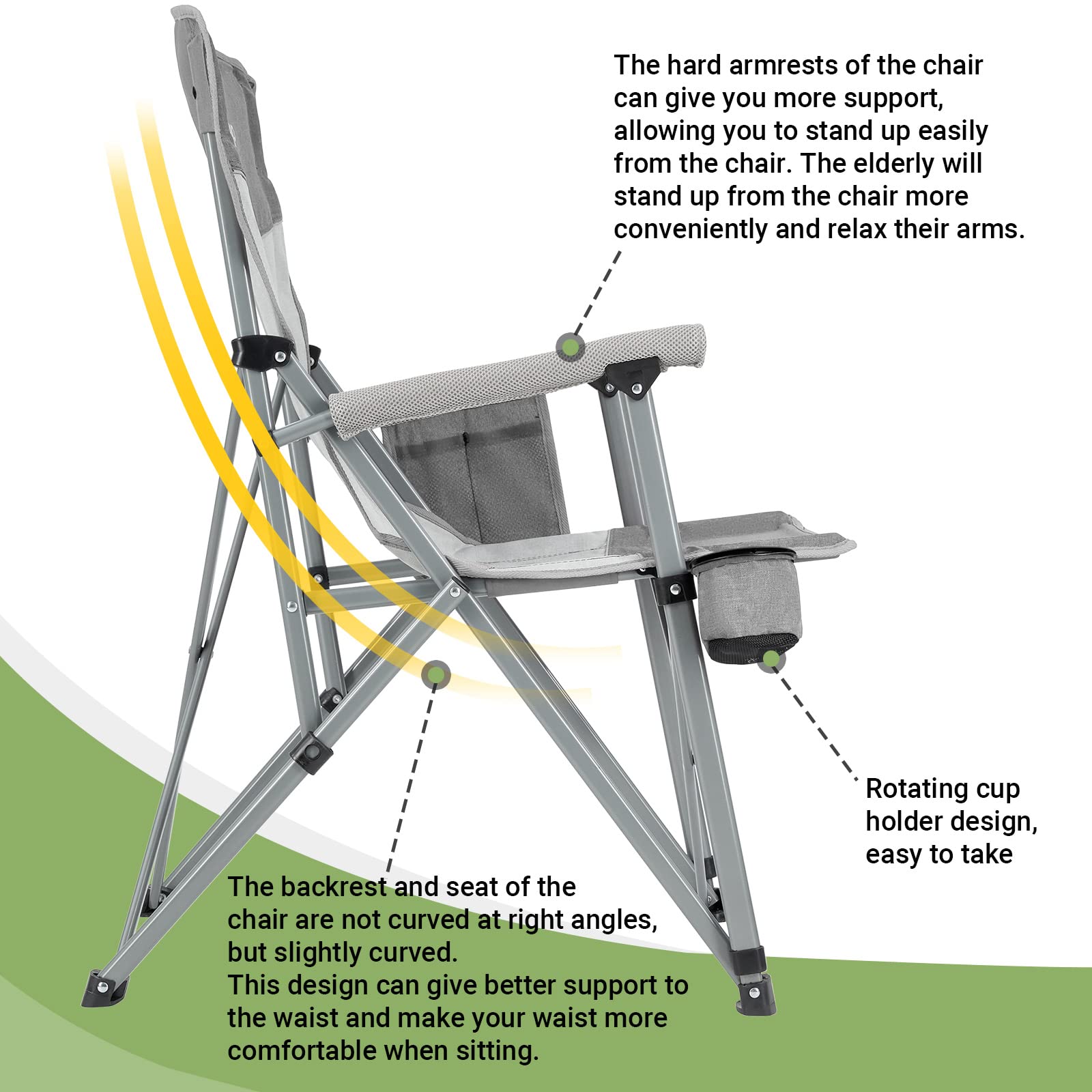 KingCamp Camping Hard Armchair Set of 2