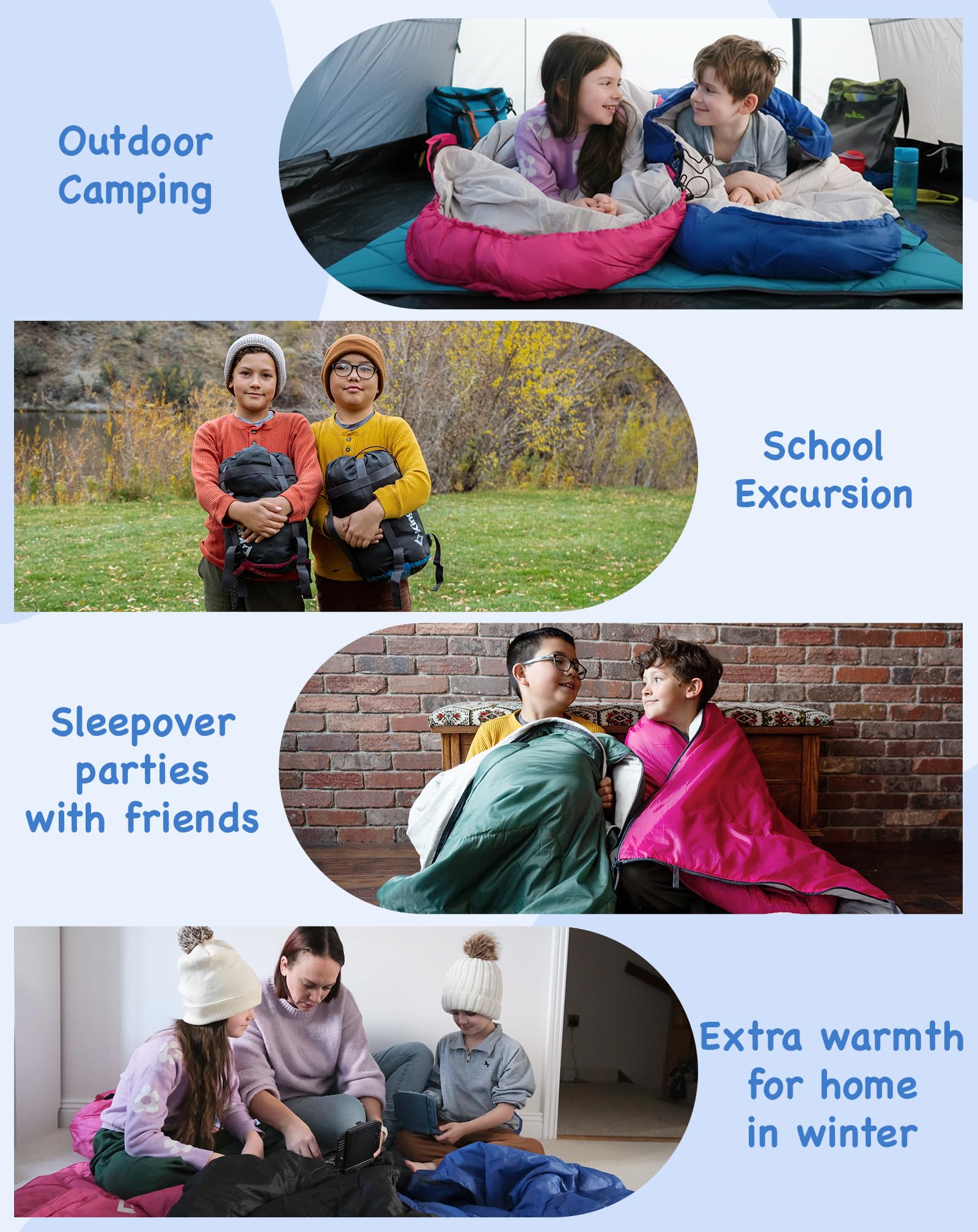 KingCamp Oasis 250S+ Kids Flannel Sleeping Bag