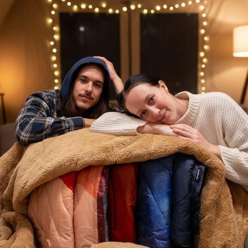 KingCamp Printed Sherpa Fleece Camping Blanket