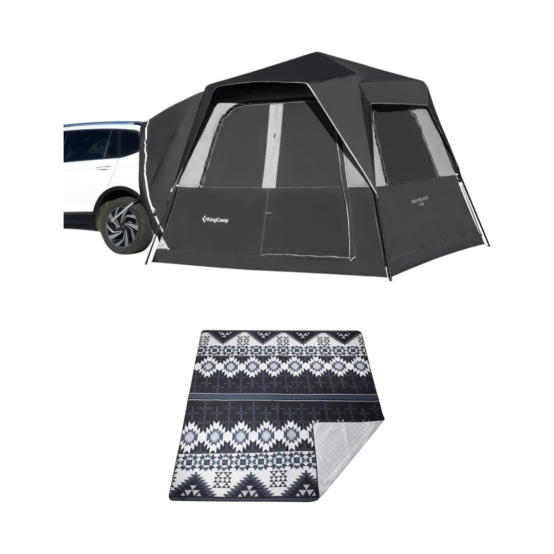 KingCamp BOUNDLESS X3 Car Tent & Waterproof Mat Bundle