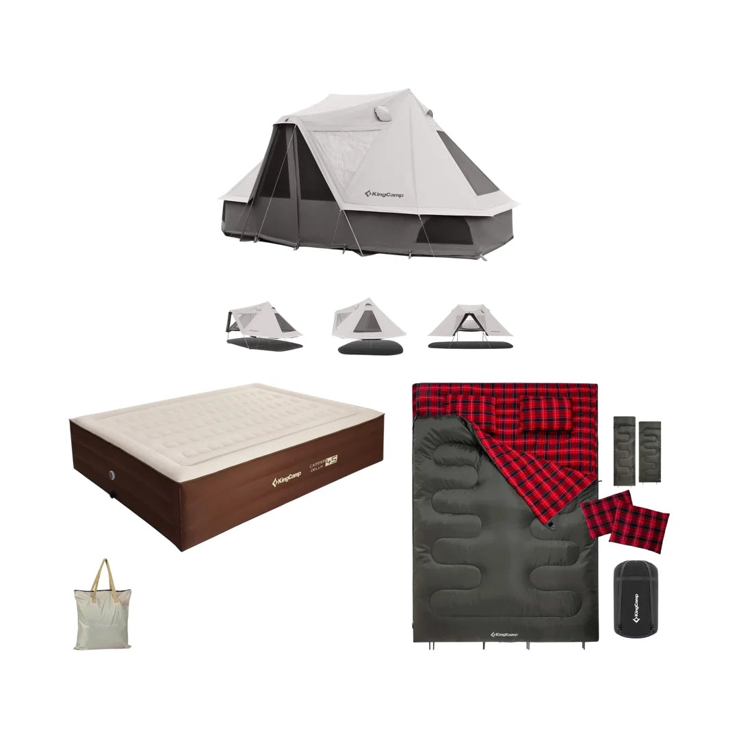 KingCamp 3-in-1 Outdoor Camping Bundle for Couples