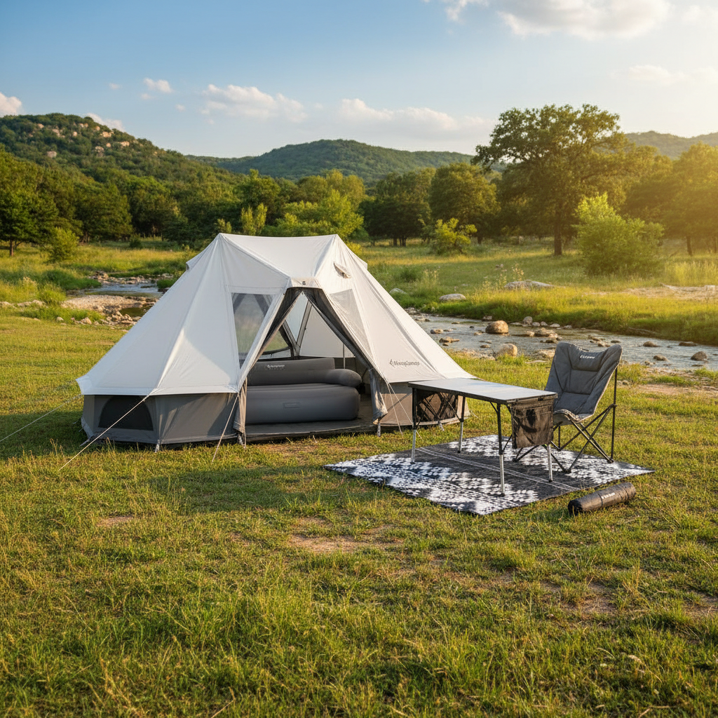 KingCamp Khan Villa Luxury 4-Season Glamping Tent Bundle