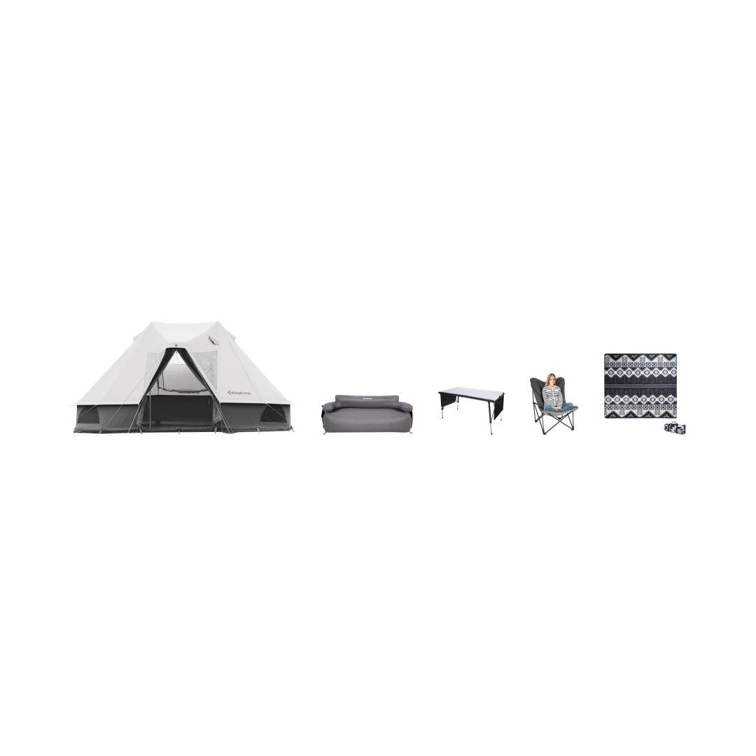 KingCamp Khan Villa Luxury 4-Season Glamping Tent Bundle