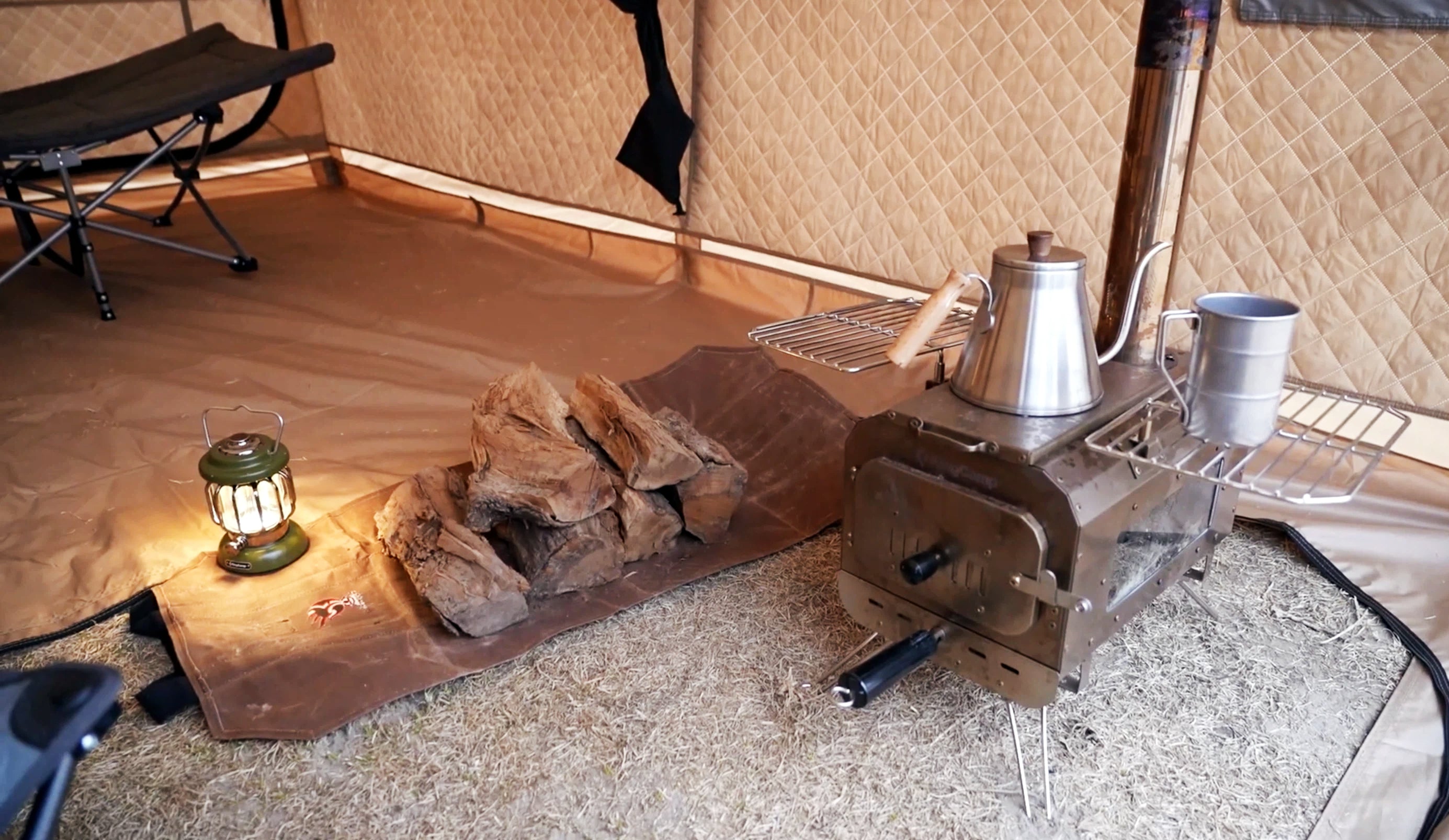 KingCamp Winter Camping Bundle with Insulated Quilted Tent and Stove