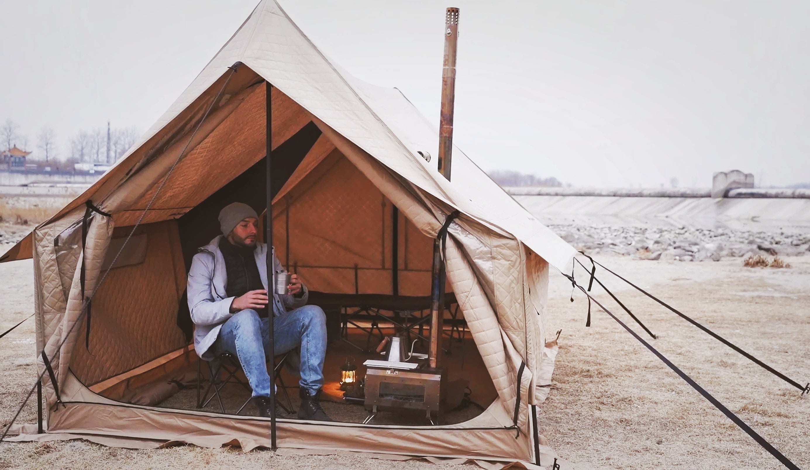 KingCamp Winter Camping Bundle with Insulated Quilted Tent and Stove