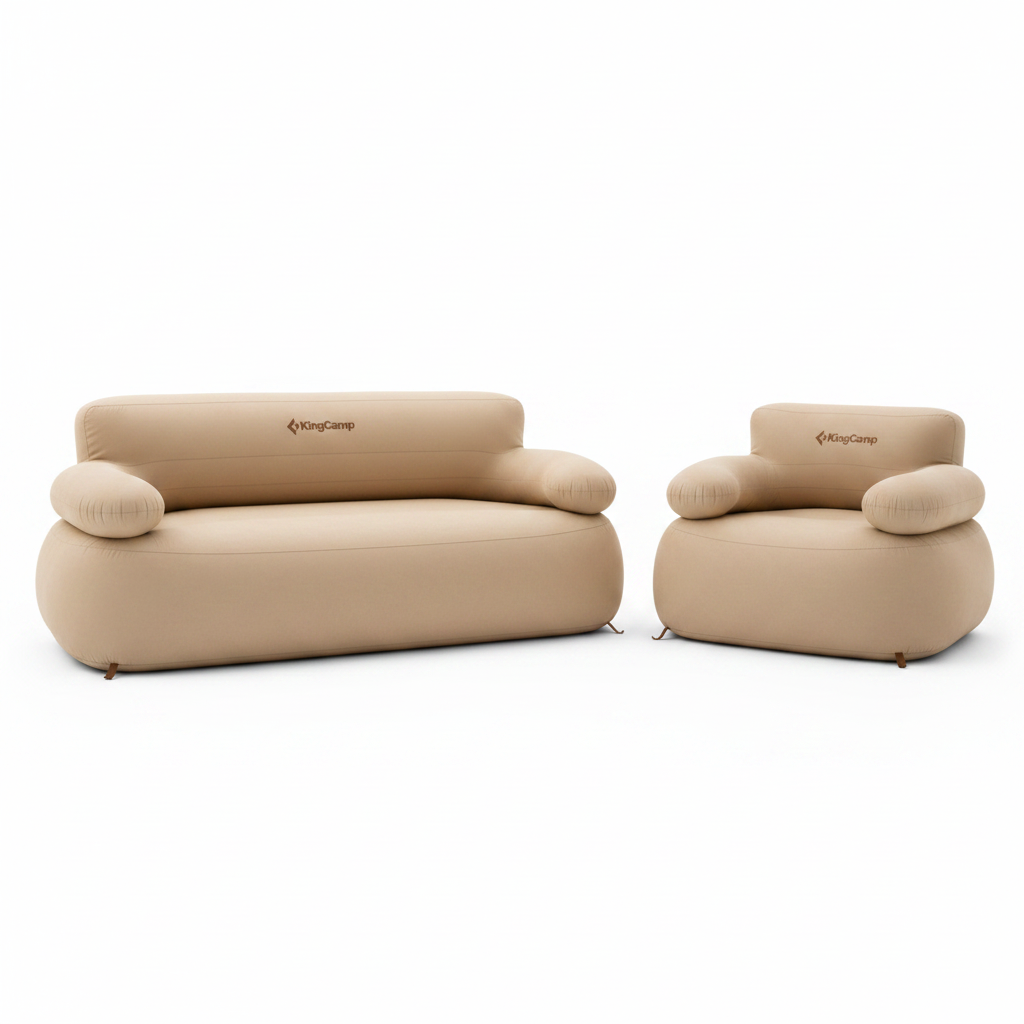 KingCamp 2-Person Inflatable Sofa & Single Set Bundle
