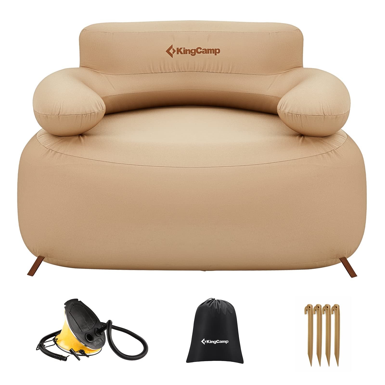 KingCamp 2-Person Inflatable Sofa & Single Set Bundle