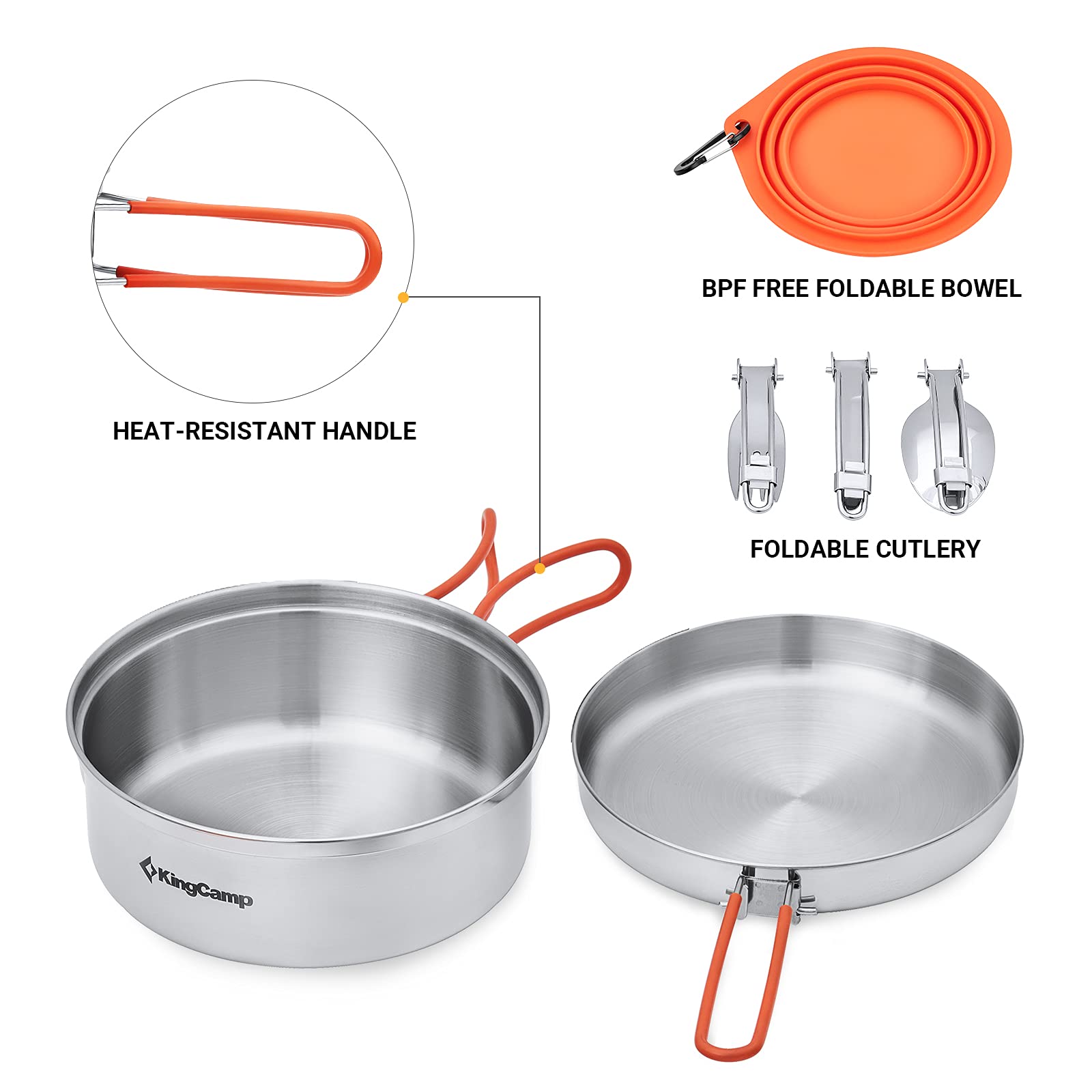 KingCamp 1-3 Person Cookware Mess Kit