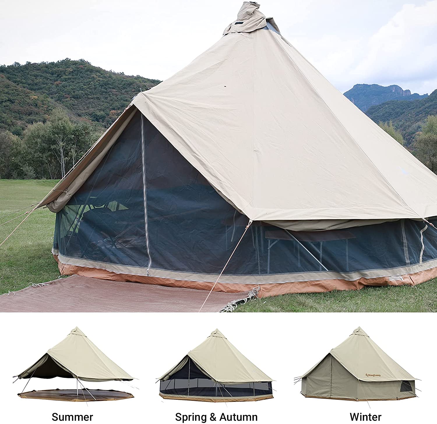 KingCamp 4-Season Khan Canvas Tent