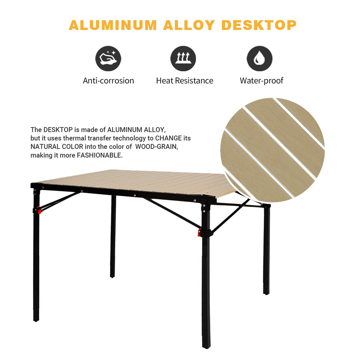 Table Camping Pliable En Aluminium Avec Chaise Portable - SOUMARI