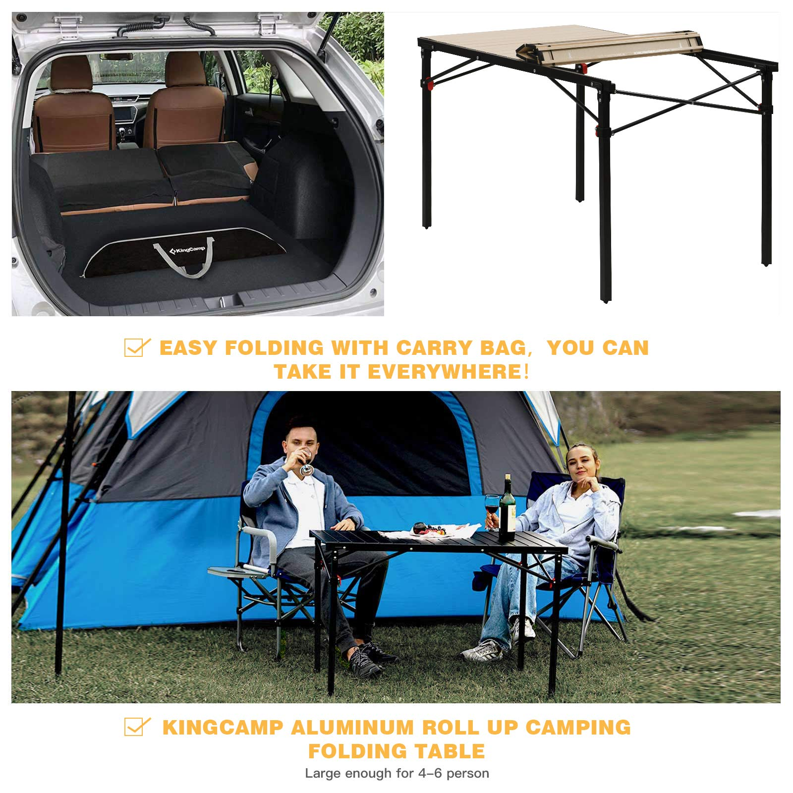 KingCamp Aluminum Alloy Camping Folding Table