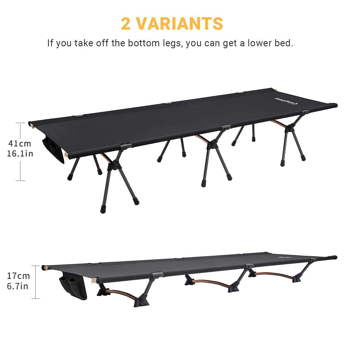 KingCamp Aluminum Alloy High & Low Use Outdoor Cot