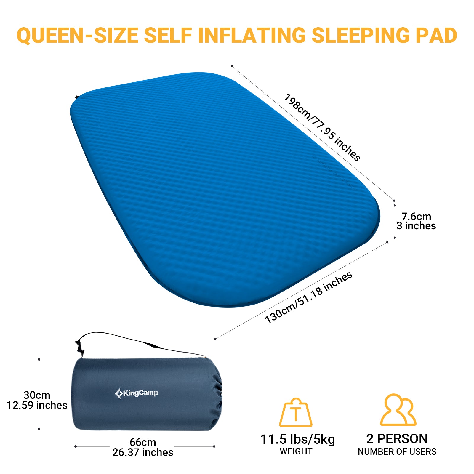 KingCamp Double Self Inflating Sleeping Pad