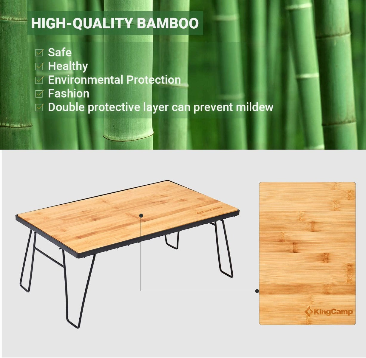 KingCamp Environmental Bamboo Table