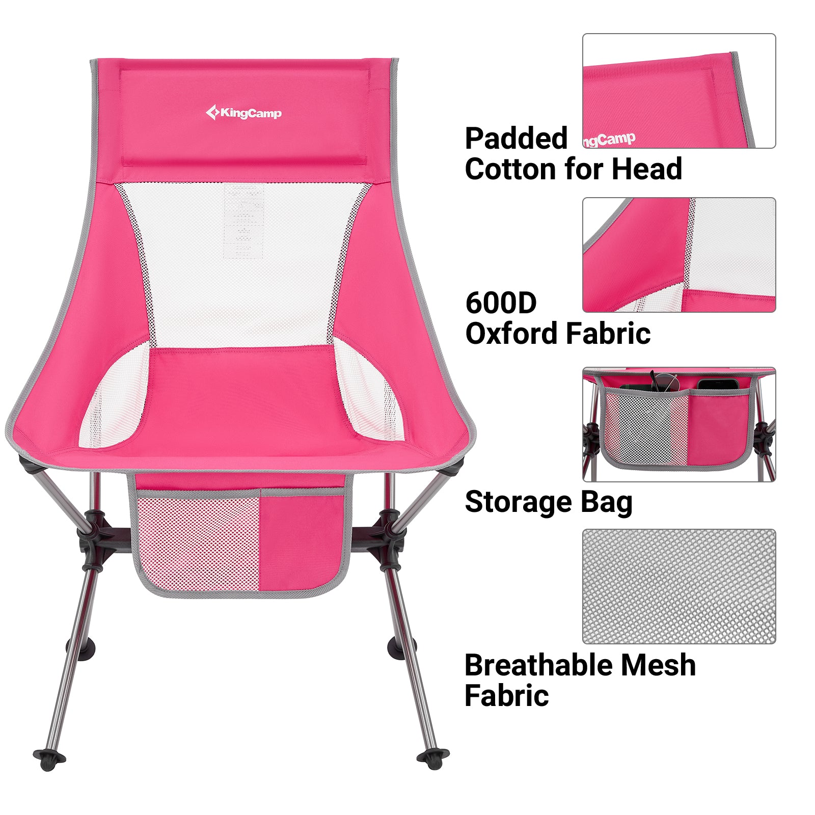 KingCamp Extra Wide High Back Camping Chair