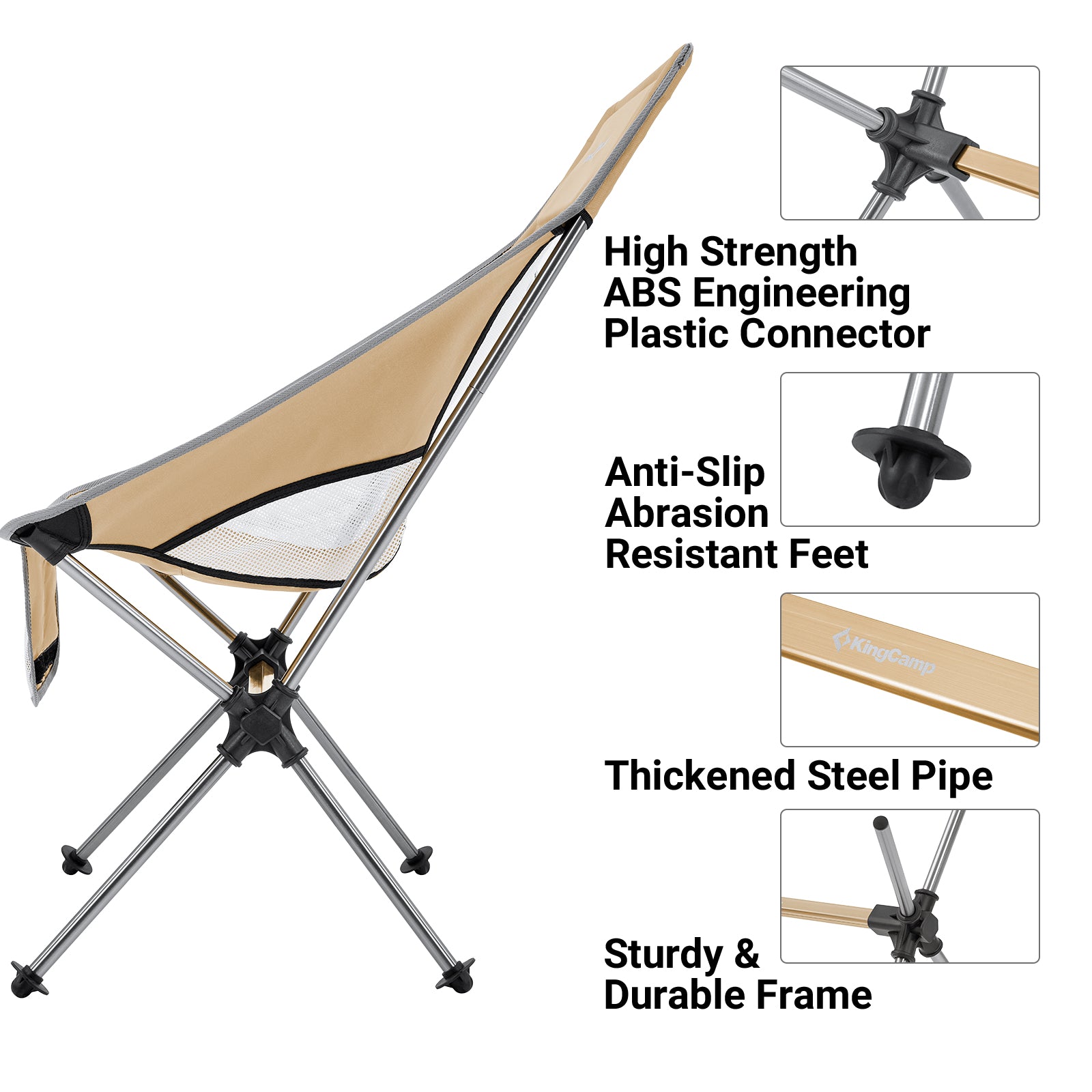 KingCamp Extra Wide High Back Camping Chair