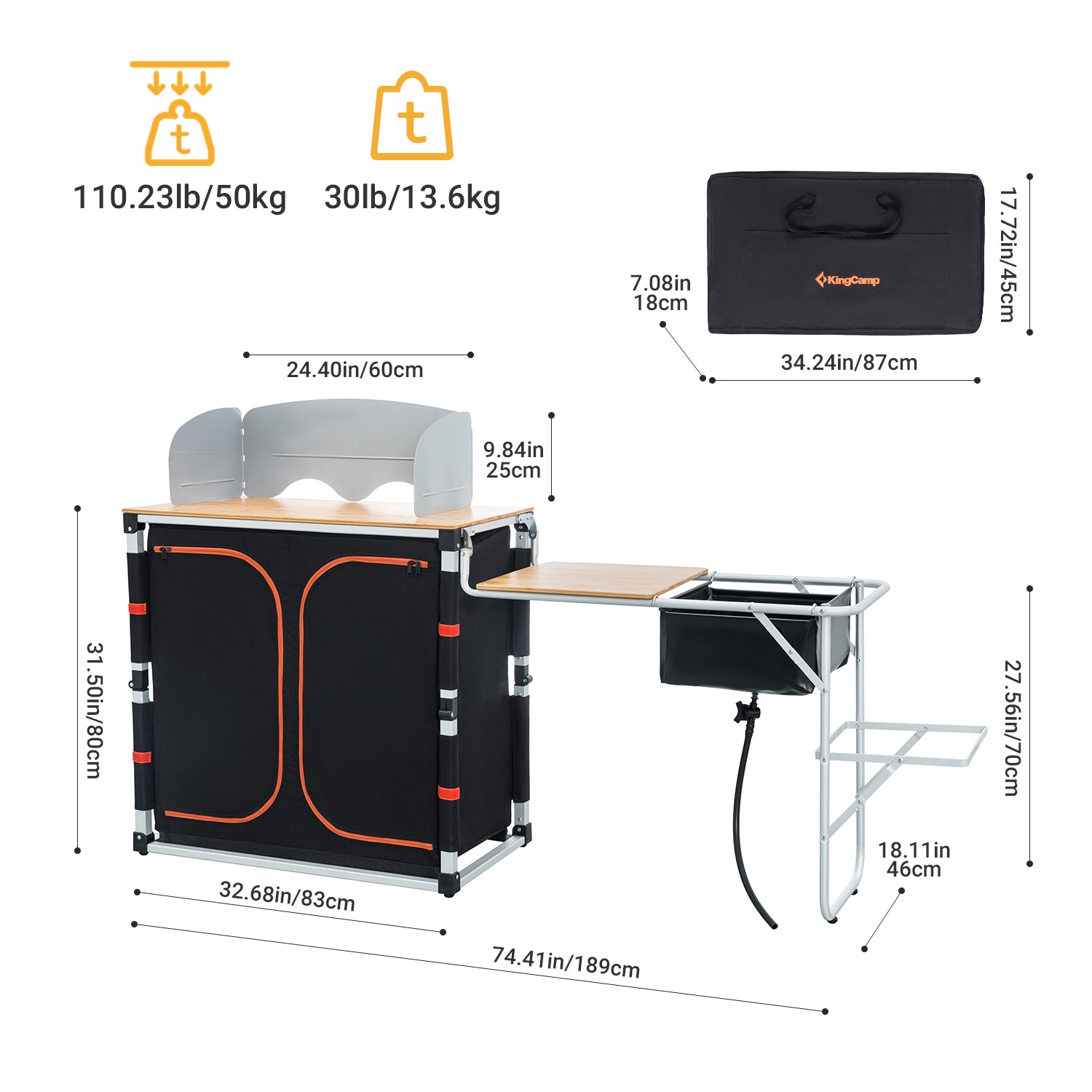 KingCamp Folding Multifunctional Cooking Table