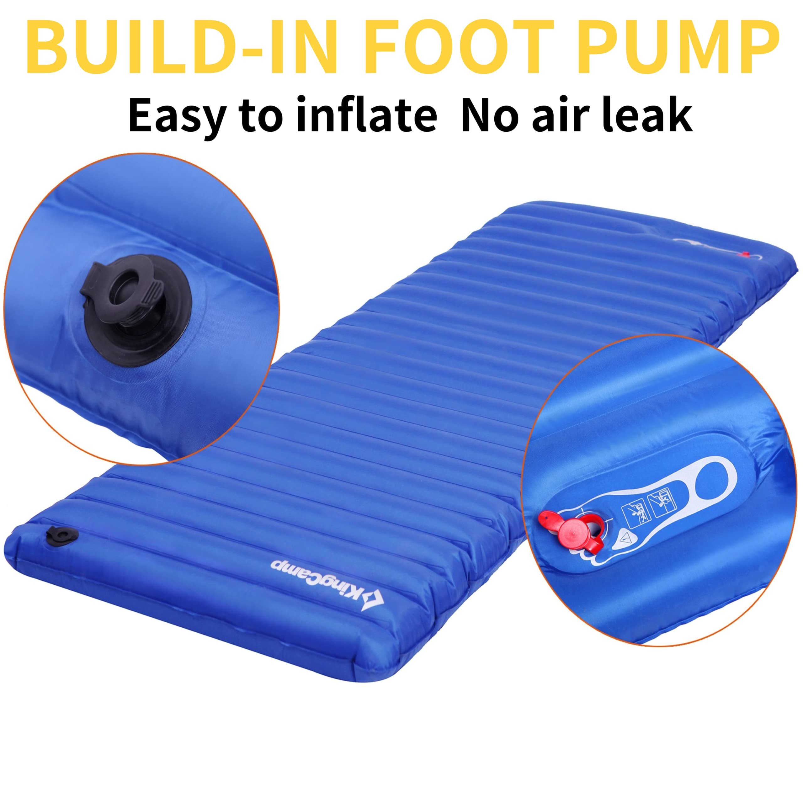 KingCamp Inflatable Air Foot Press Sleeping Pad Single/Double