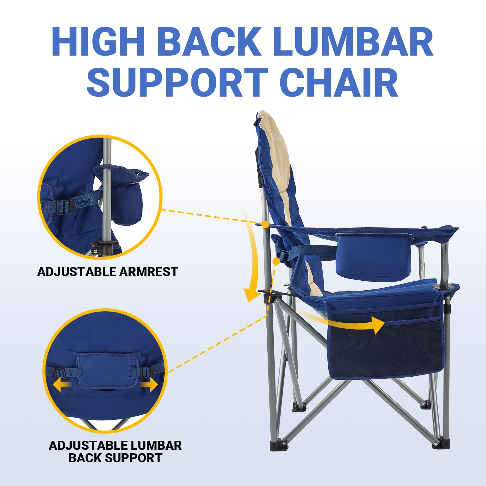 KingCamp Lumbar Support Oversized Camping Chair
