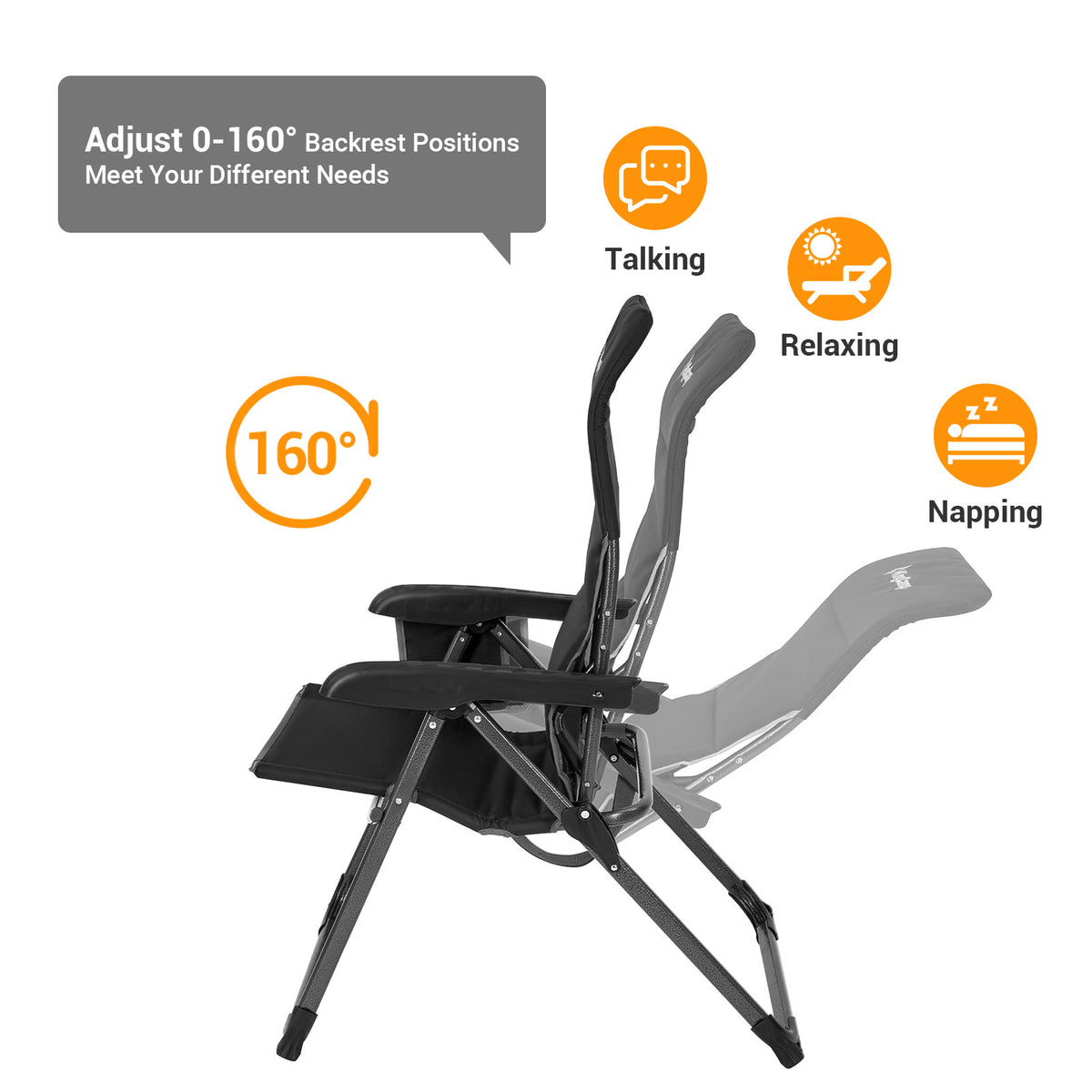 High back ergo camp chair cheap