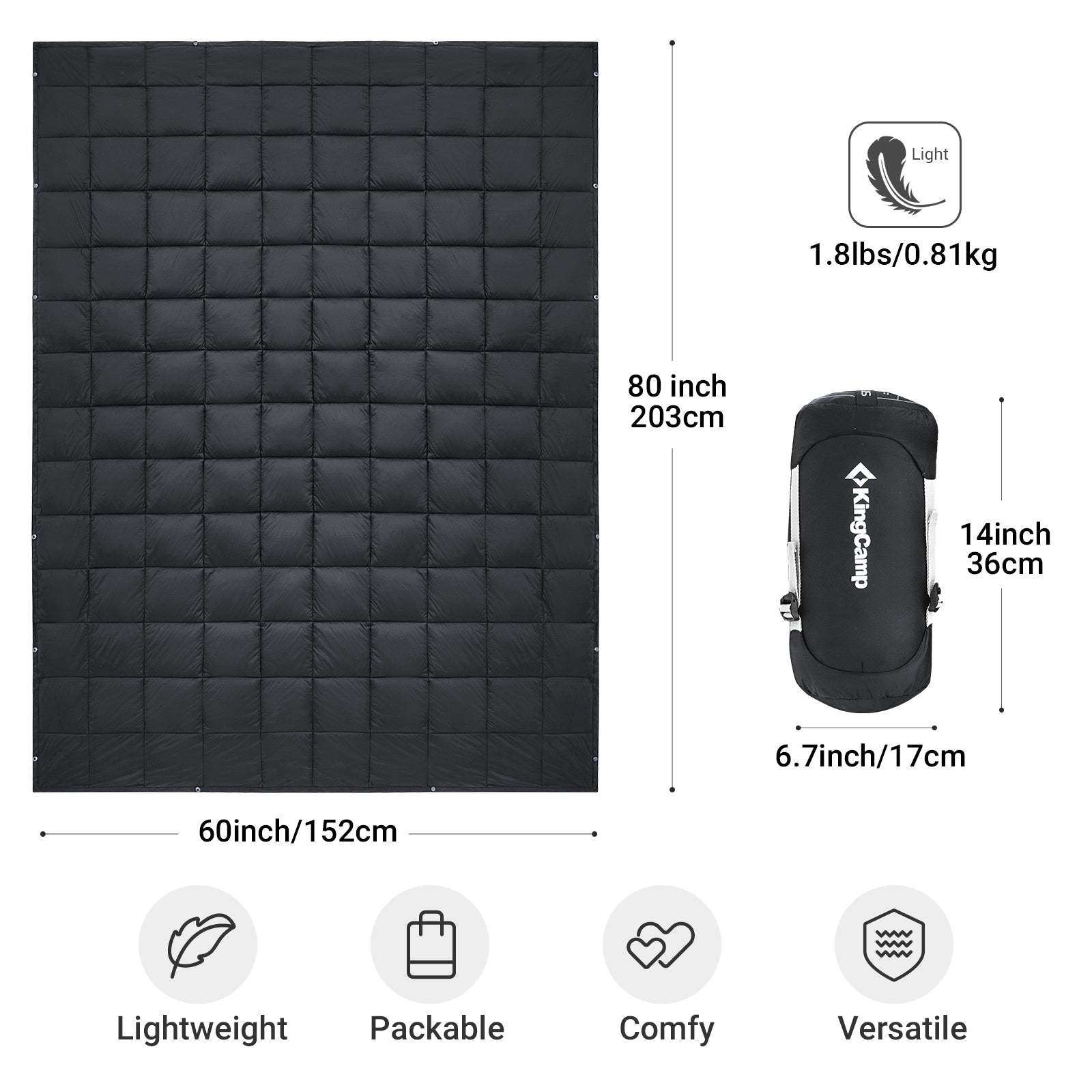 KingCamp Multipurpose Lightweight Blanket