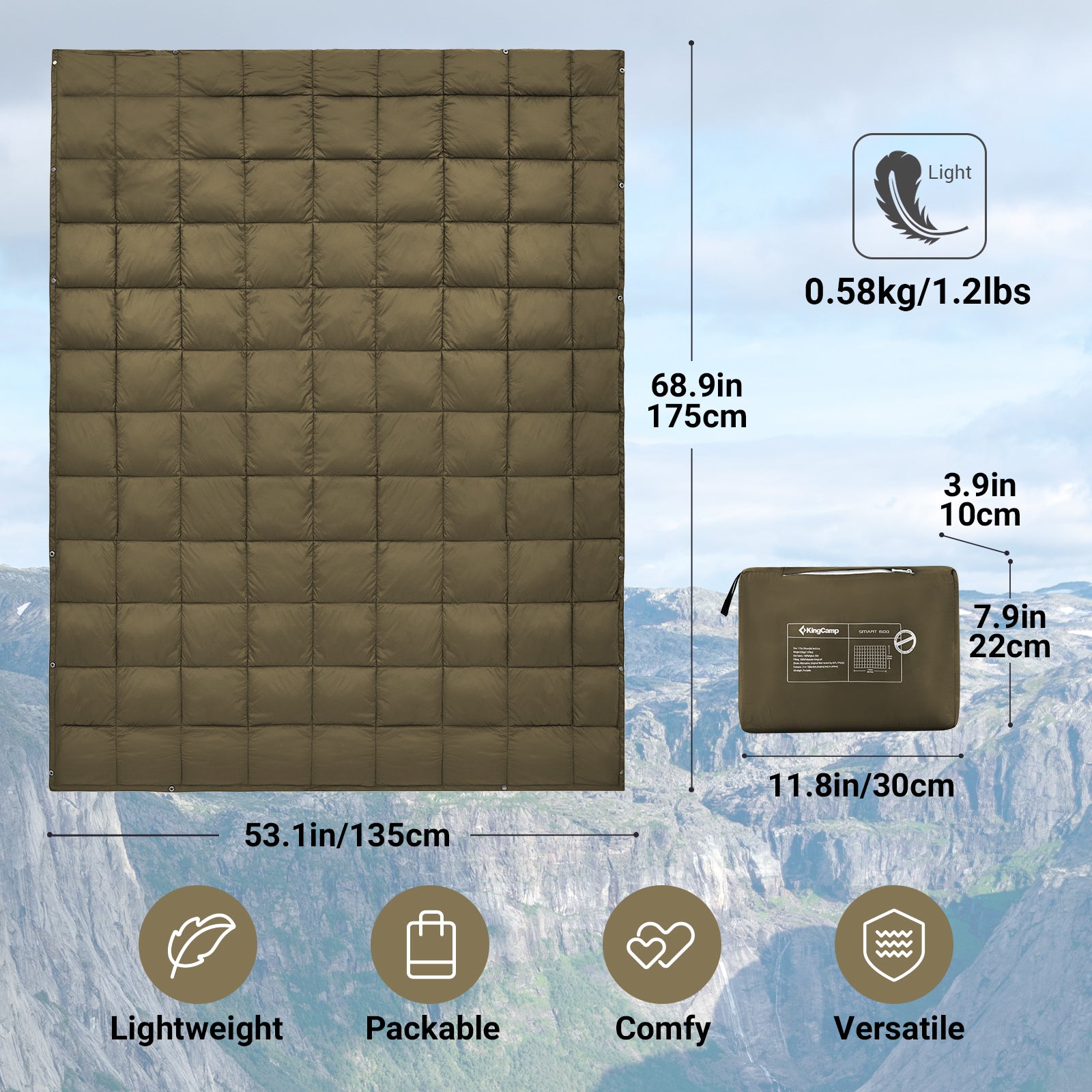 KingCamp Multipurpose Lightweight Blanket