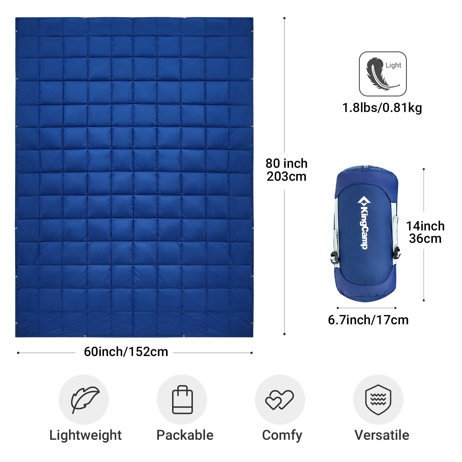 KingCamp Multipurpose Lightweight Blanket