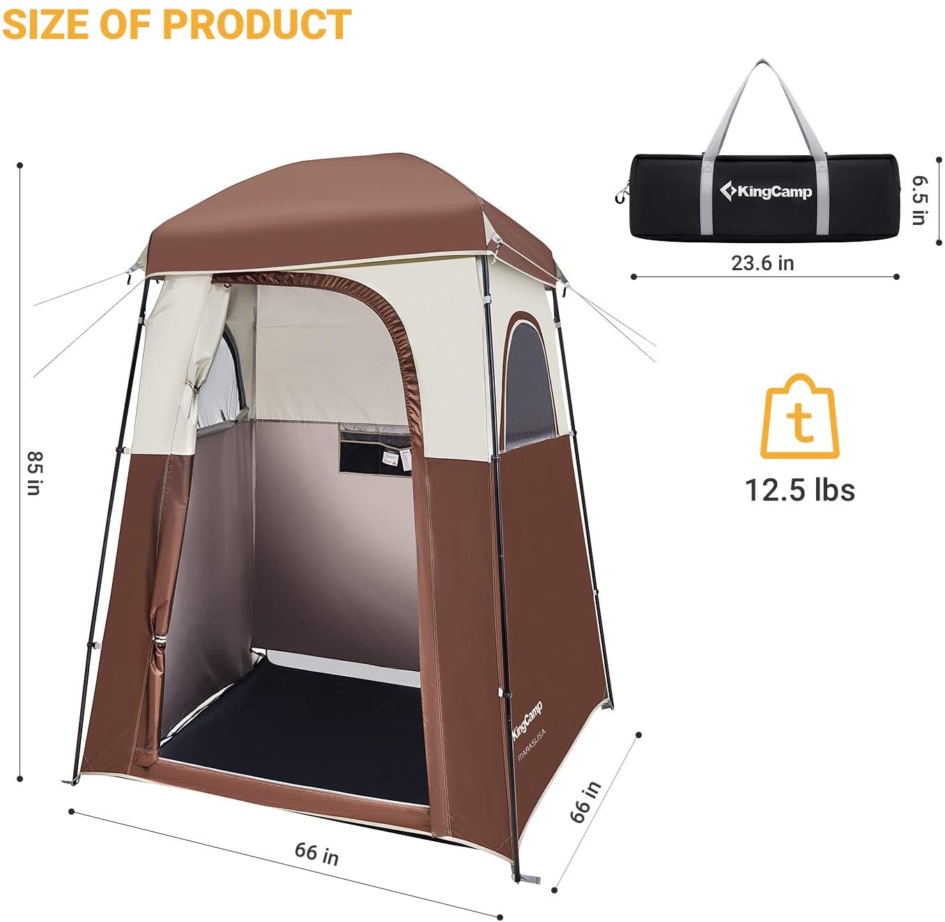 KingCamp Outdoor Privacy Shower Tent