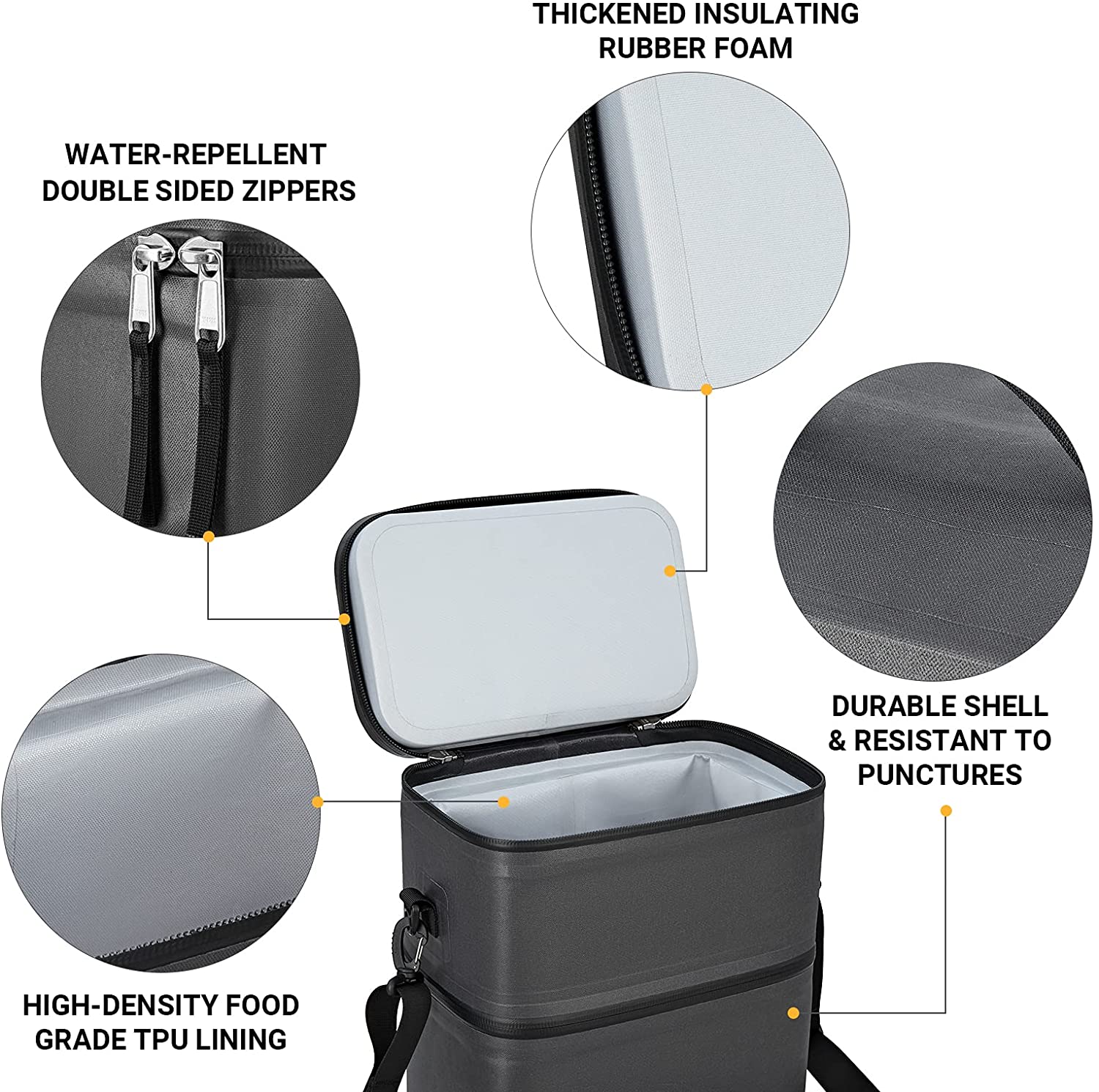 KingCamp Portable 16 Cans Double Layer Cooler Bag