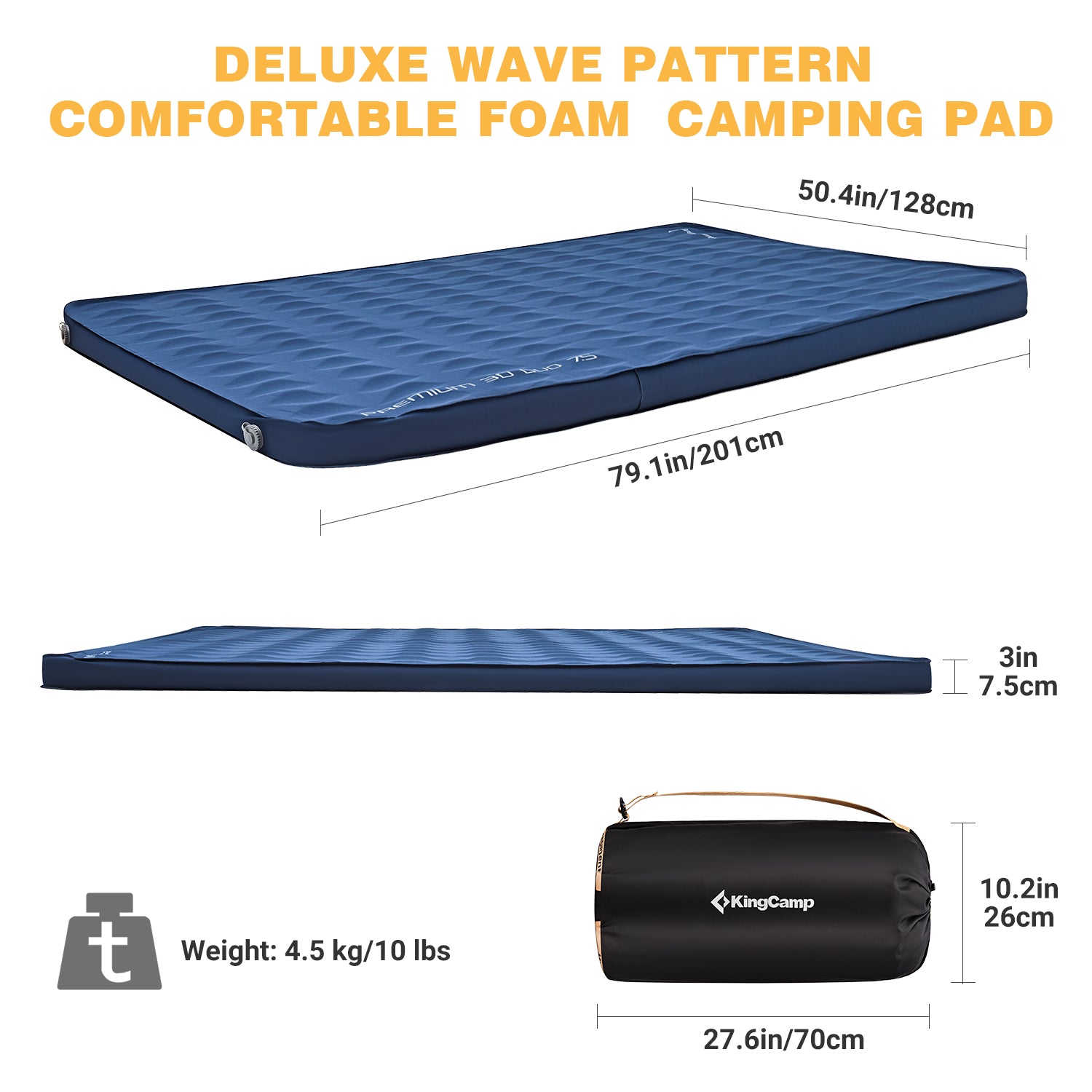KingCamp Self-Inflating Double/Single Sleeping Mattress