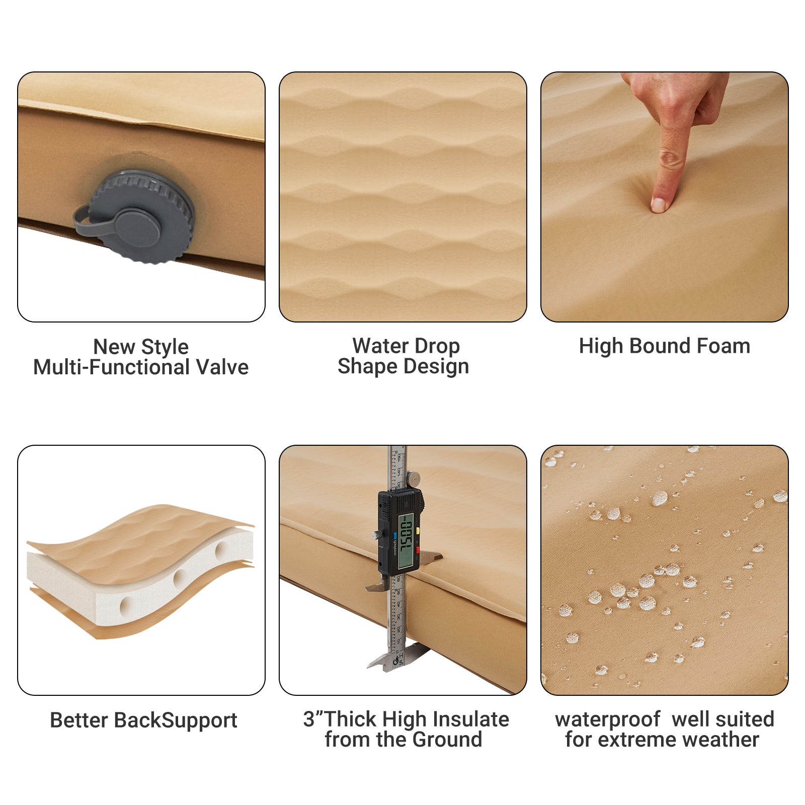 KingCamp Self-Inflating Double/Single Sleeping Mattress