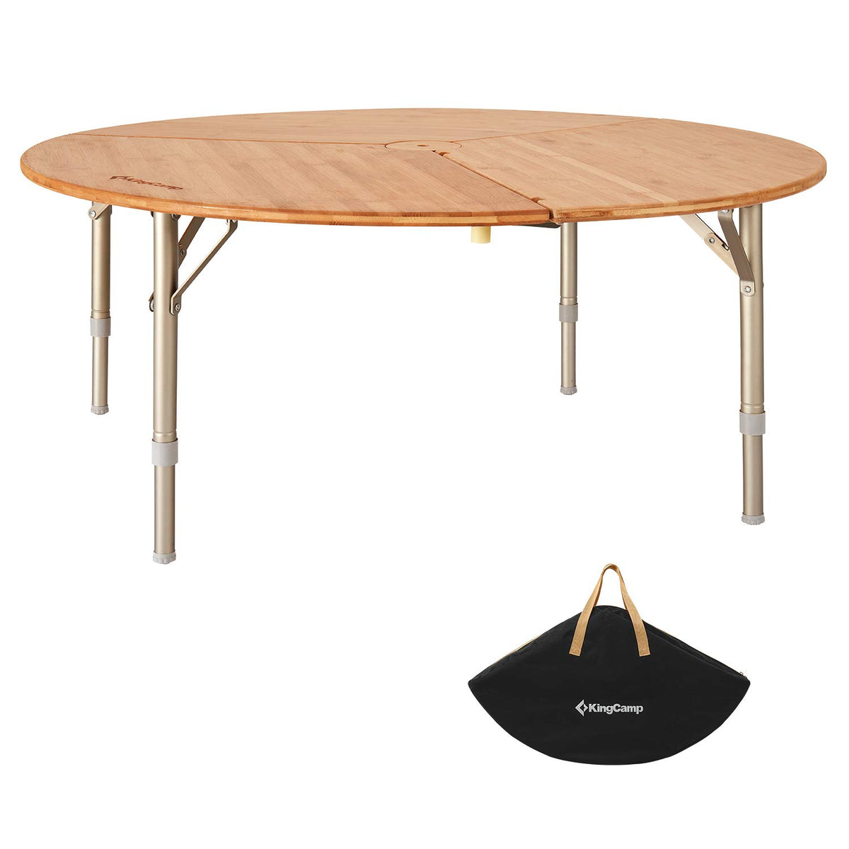 Buy Bamboo Round Folding Table Online from KingCamp Outdoors