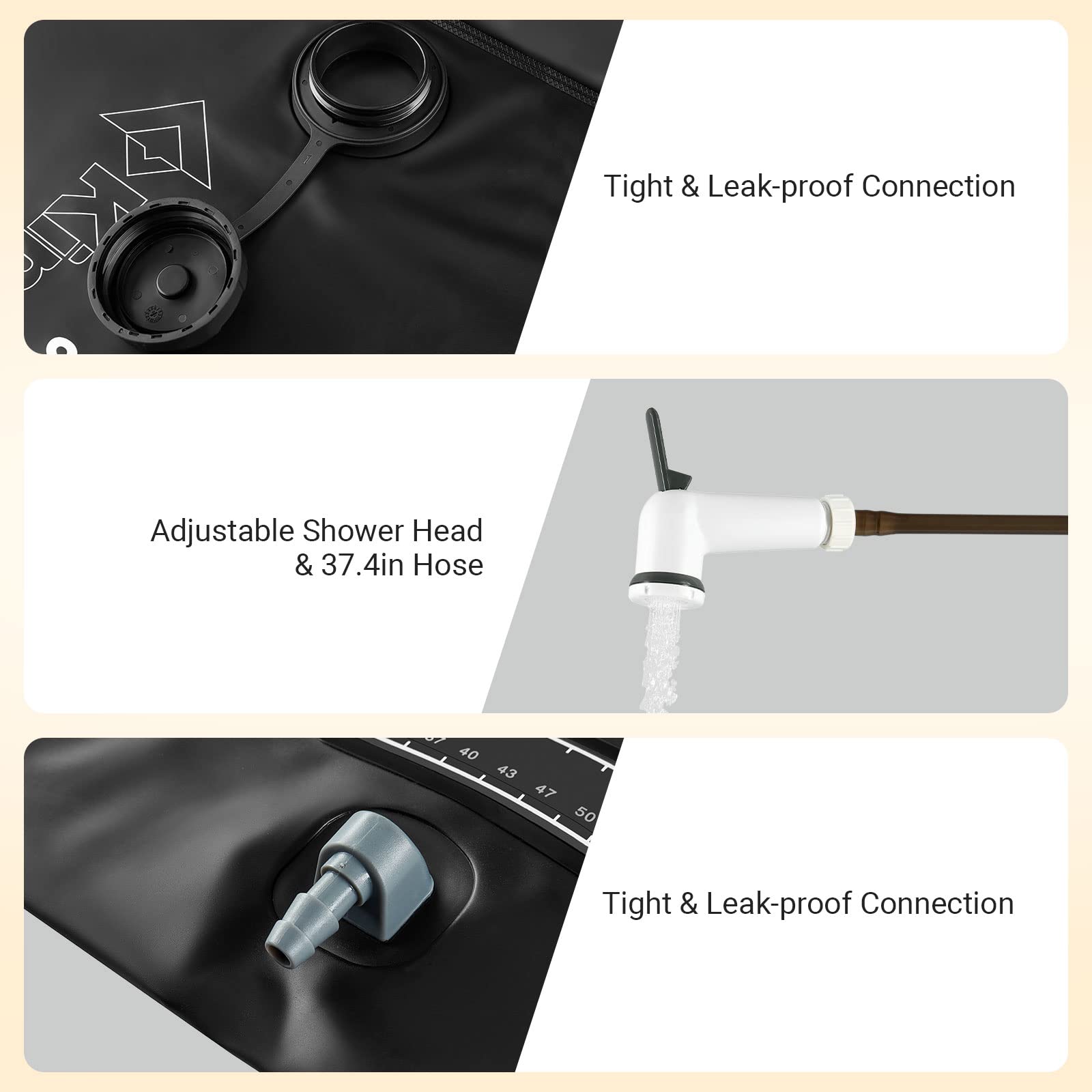 KingCamp Solar Shower Adjustable Shower
