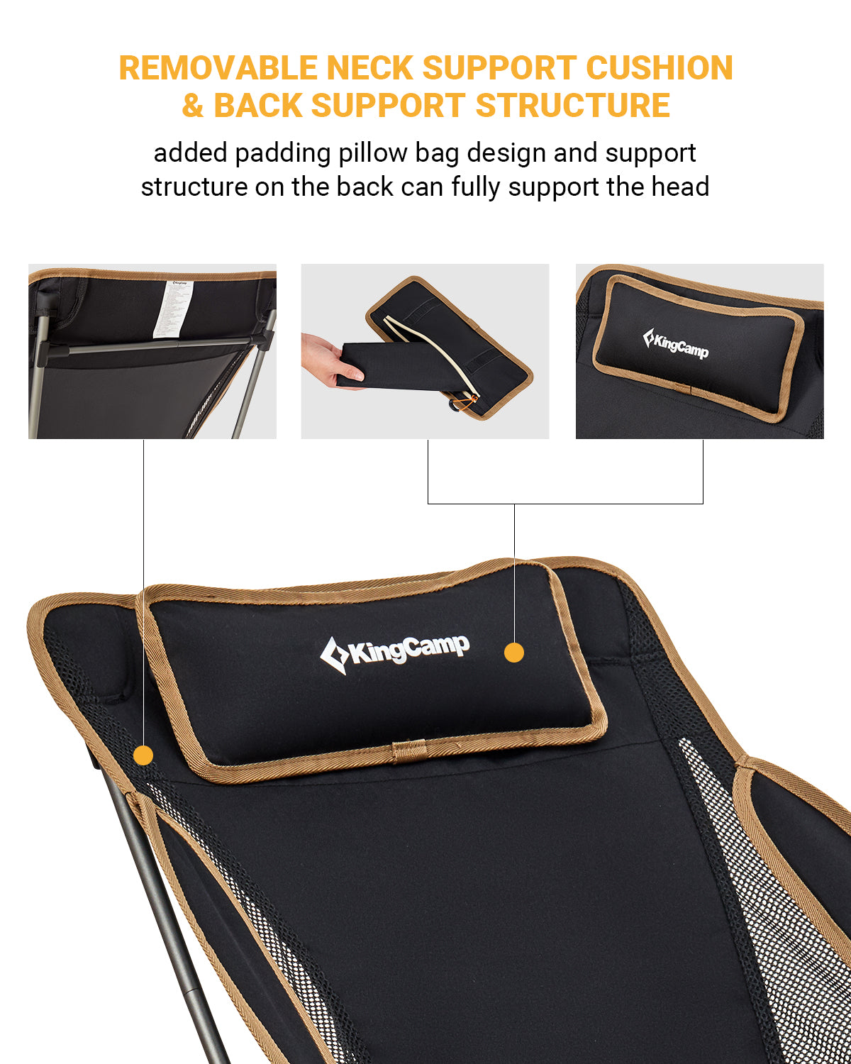 KingCamp Adjustable High Back Ultralight Camping Chair