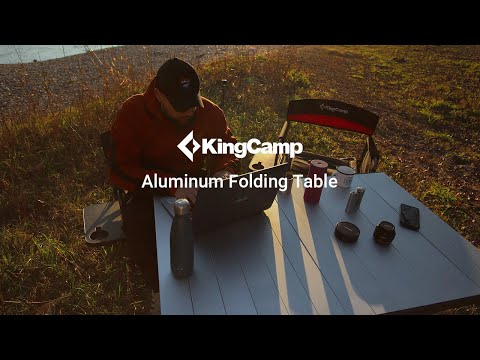 KingCamp Large Roll up Aluminum Folding Camping Table