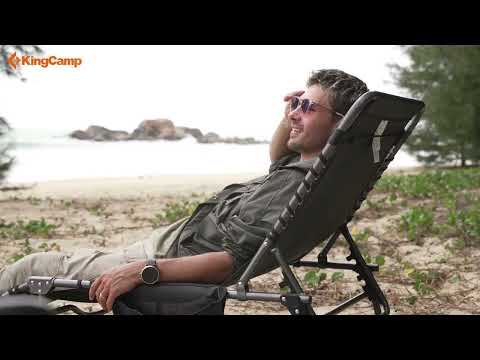 KingCamp Oversized Adjustable 4-Position Folding Chaise Lounge Chair