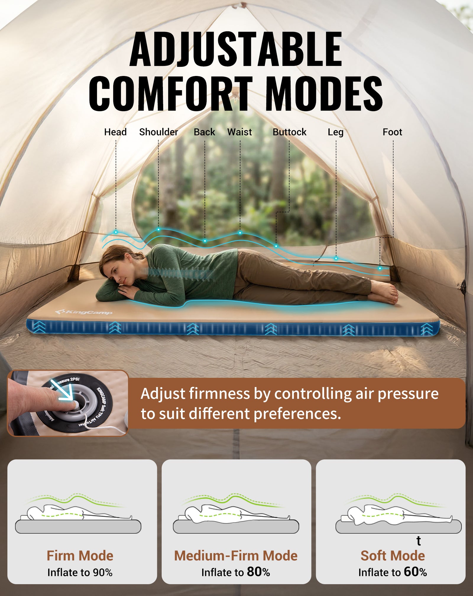 KingCamp Flexi Rest 8.0 Single TPU Air Sleeping Pad