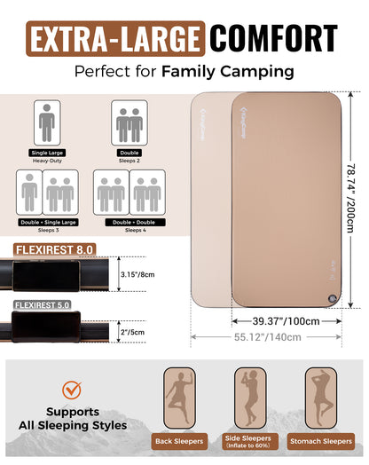 KingCamp Flexi Rest 8.0 Single TPU Air Sleeping Pad